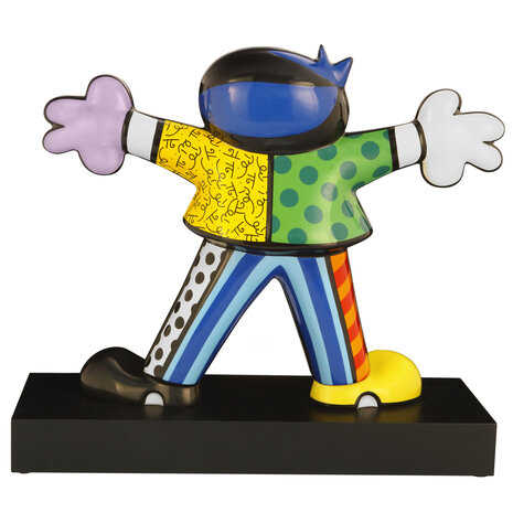 Goebel - Romero Britto | Statue / figurine décorative Hug Boy | Porcelaine - Pop Art - 54cm - Edition Limitée