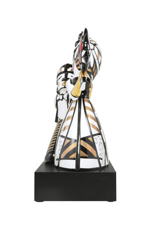 Goebel - Romero Britto | Statue / figurine décorative Doré Follow Me | Porcelaine - 48 cm - Édition limitée - avec de l'or véritable
