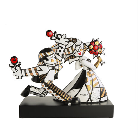 Goebel - Romero Britto | Decorative statue / figure Golden Follow Me | Porcelain - 48cm - Limited Edition - with real gold