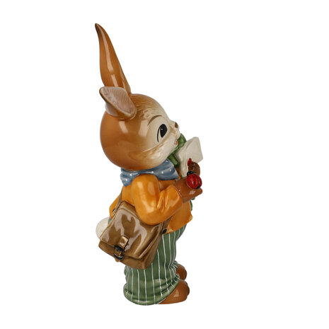 Goebel - Easter | Decorative statue / figure Hare With good wishes | Earthenware - 24cm - Easter Bunny