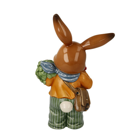 Goebel - Easter | Decorative statue / figure Hare With good wishes | Earthenware - 24cm - Easter Bunny