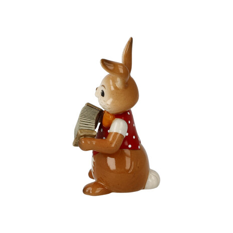 Goebel - Pâques | Statue / figurine décorative Lièvre Musicien effronté | Faïence - 8cm - Lapin de Pâques