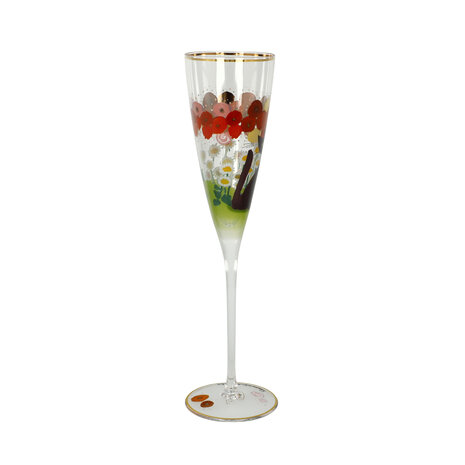 Goebel - Rosina Wachtmeister | Champagne glass Lestate in giardino | Glass - 27cm - with real gold - 100ml
