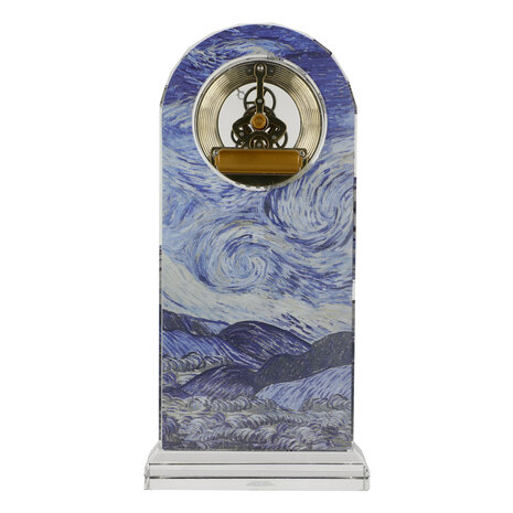 Goebel - Vincent van Gogh | Table Clock Starry Night | Glass - 32cm - with real gold