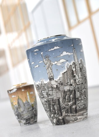 Goebel - Charles Fazzino | Vase Traveling the World | Pop Art - porcelain - 24cm