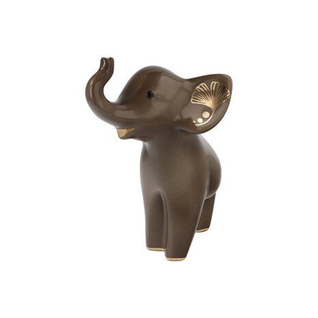 Goebel - Éléphant | Statue décorative Taabu | Faïence - 15cm - éléphant - avec de l'or véritable