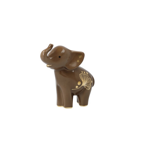 Goebel - Elephant | Decoratief beeld Pika Pika | Aardewerk - 11cm - olifant - met echt goud