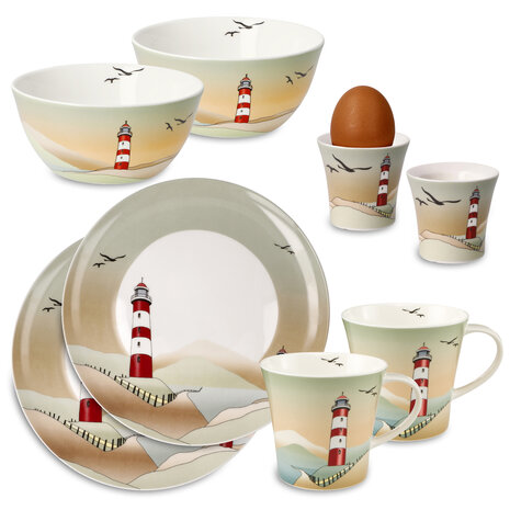 Goebel - Scandic Home | Geschenkset Lighthouse| 8 delige servies set