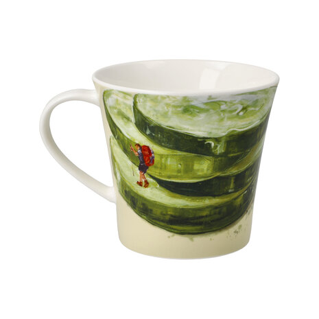 Goebel - Daria Rosso | Coffee/Tea Mug Reaching Lighter Summits | Cup - porcelain - 350ml