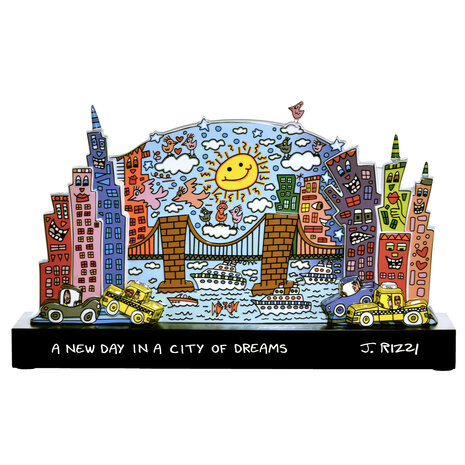 Goebel - James Rizzi | Decoratief beeld City of Dreams | Porselein - 48cm - Limited Edition