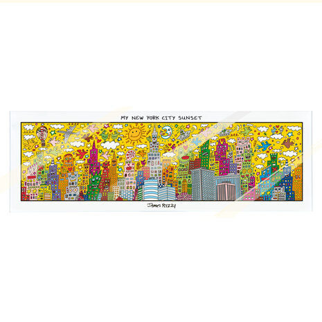 Goebel - James Rizzi | Magneetbord My New York City Sunset | Glas/Metaal - 75cm