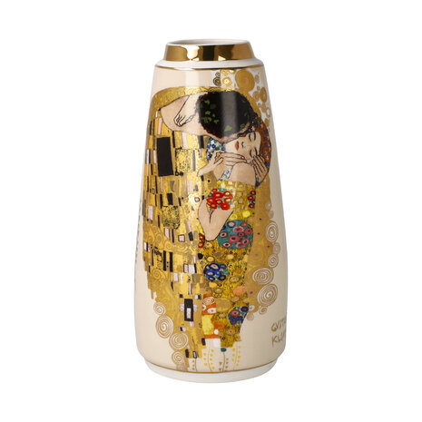 Goebel - Gustav Klimt | Vaas De Kus | Porselein - 18cm - met echt goud