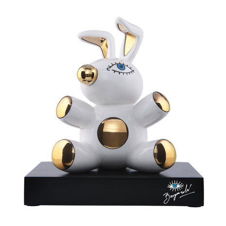 Goebel - Mauro Bergonzolis | Decoratief beeld Magic Bunny | Porselein - 29cm - met echt goud - Limited Edition