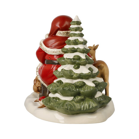 Goebel - Kerst | Decoratief beeld Kerstman - Verhaal in het bos | Aardewerk - 26cm - Limited Edition