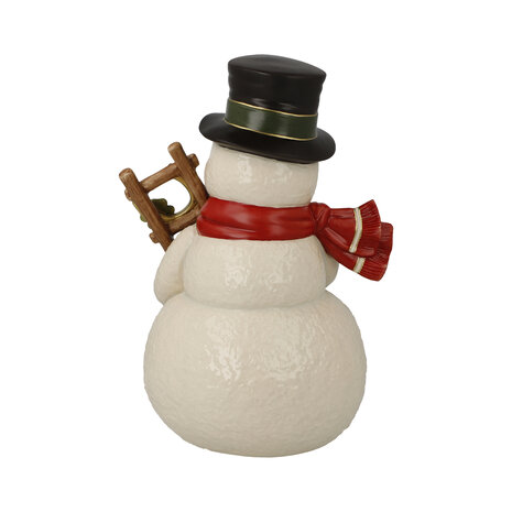 Goebel - Kerst | Decoratief beeld Sneeuwpop - Geluk | Aardewerk - 22cm - Limited Edition