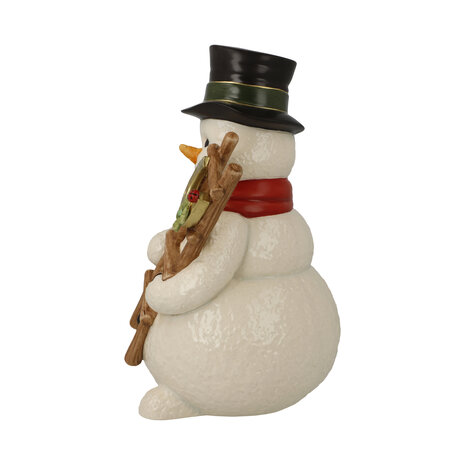 Goebel - Kerst | Decoratief beeld Sneeuwpop - Geluk | Aardewerk - 22cm - Limited Edition