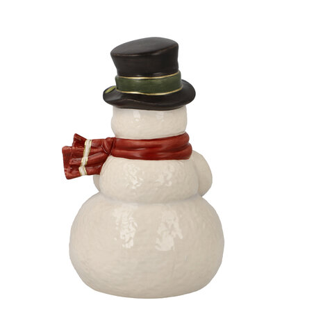 Goebel - Kerst | Decoratief beeld Sneeuwpop - Kleine boodschapper van geluk | Aardewerk - 12cm