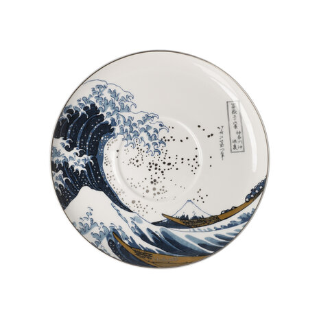 Goebel - Katsushika Hokusai | Kop en schotel De golf | Porselein - 500ml