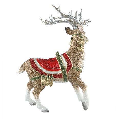 Goebel - Fitz and Floyd | Decoratief beeld Rendier | Aardewerk - 41cm - kerst