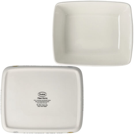 Goebel - James Rizzi | Botervloot My New York City | Porselein - bewaardoos - 14cm