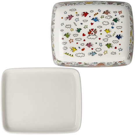 Goebel - James Rizzi | Botervloot My New York City | Porselein - bewaardoos - 14cm