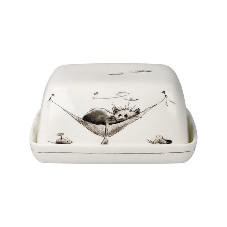 Goebel - Peter Schnellhardt | Botervloot Lunchpauze | Porselein - bewaardoos - 14cm