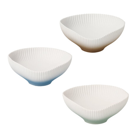 Goebel - Studio 8 | Schalen set Raindrop | Porselein - 9cm