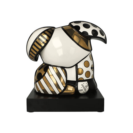 Goebel - Romero Britto | Decoratief beeld Hond Goud | Porselein - 30cm - 2025 - Limited Edition