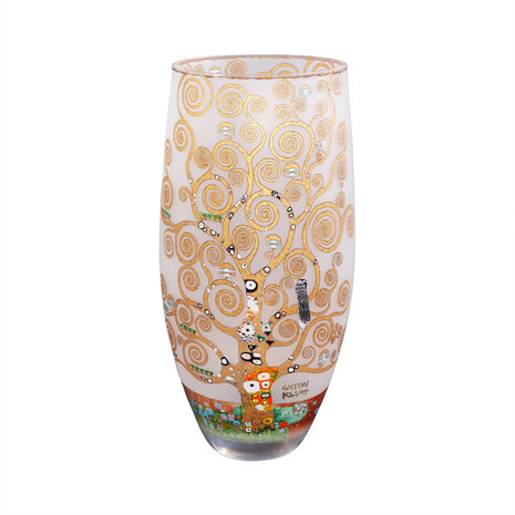 Goebel - Gustav Klimt | Vaas De Levensboom | Glas - 30cm - met echt goud