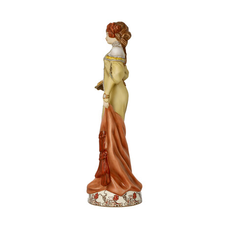 Goebel - Alphonse Mucha | Decoratief beeld Herfst | Porselein - 32cm - Limited Edition - met echt goud