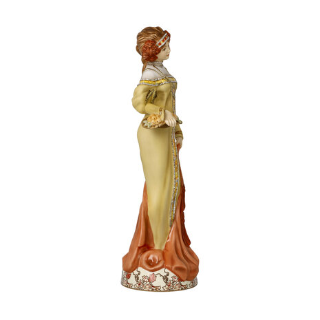 Goebel - Alphonse Mucha | Decoratief beeld Herfst | Porselein - 32cm - Limited Edition - met echt goud