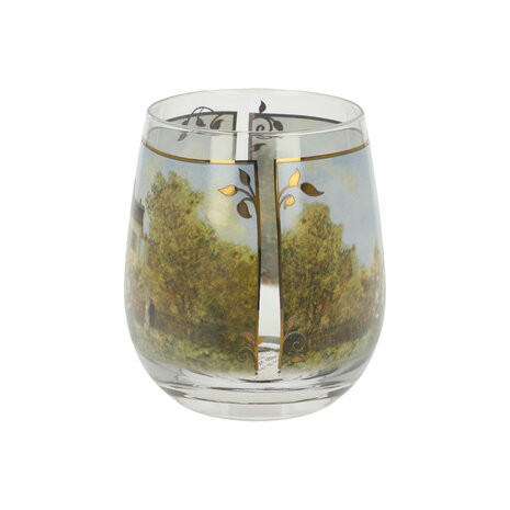 Goebel - Claude Monet | Windlicht / Theelicht Het Kunstenaarshuis | Glas - 10cm - waxinelicht houder