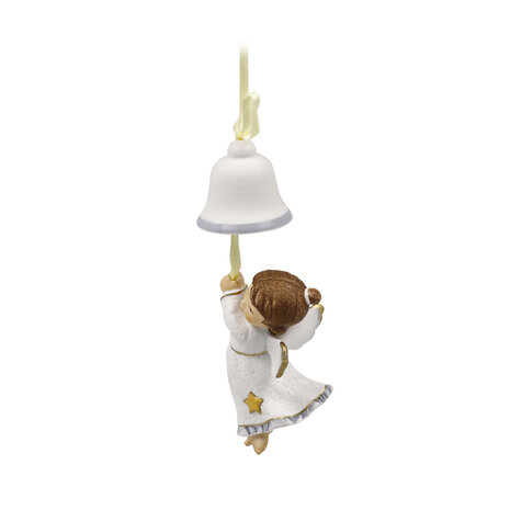 Goebel - Nina & Marco | Decoratief beeld Hangend ornament Bel rinkelen | Porselein - 11cm - 2025