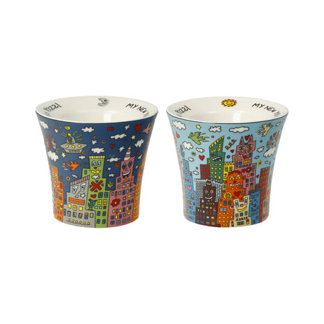 Goebel - James Rizzi | Eierdopjes set My New York City - 2 stuks | Porselein