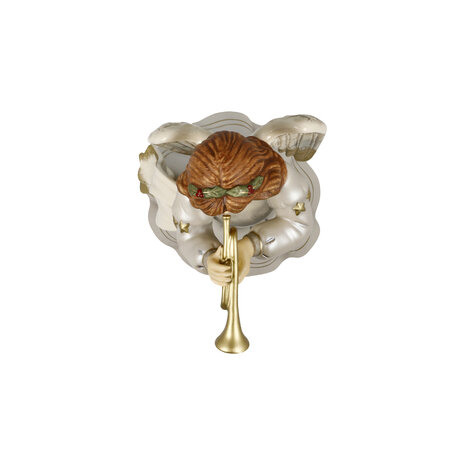 Goebel - Kerst | Decoratief beeld Engel Vrome trompettist | Aardewerk - 20cm - 2025