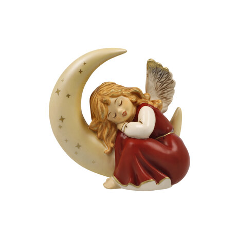 Goebel - Kerst | Decoratief beeld Engel Kleine droomreis rood | Aardewerk - 9cm - 2025