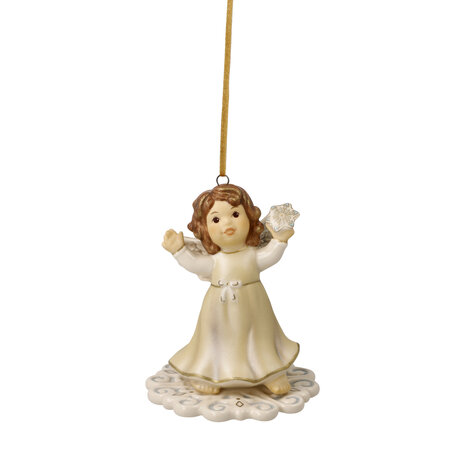 Goebel - Kerst | Kersthanger Engel Winterplezier | Aardewerk - 7cm - 2025