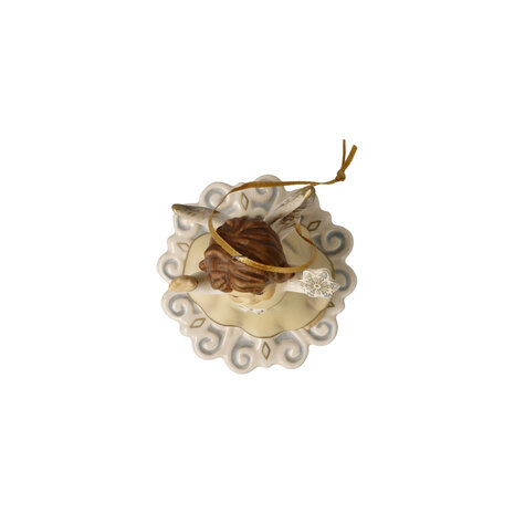 Goebel - Kerst | Kersthanger Engel Winterplezier | Aardewerk - 7cm - 2025
