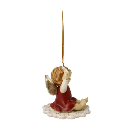 Goebel - Kerst | Kersthanger Engel Mijn eerste dag rood | Aardewerk - 6cm - 2025
