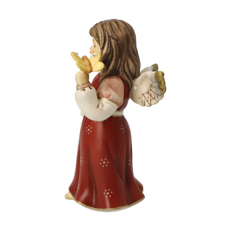 Goebel - Kerst | Decoratief beeld Engel Uw reisgenoot rood | Aardewerk - 12cm - 2025