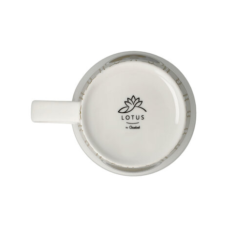 Goebel - Lotus | Koffie / Thee Mok Levensbloem wit | Beker - porselein - 350ml - 2 stuks