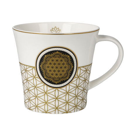 Goebel - Lotus | Koffie / Thee Mok Levensbloem wit | Beker - porselein - 350ml - 2 stuks