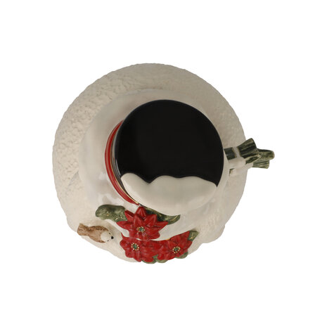 Goebel - Kerst | Decoratief beeld Sneeuwpop - In de besneeuwde tuin | Aardewerk - 22cm - Limited Edition - 2025