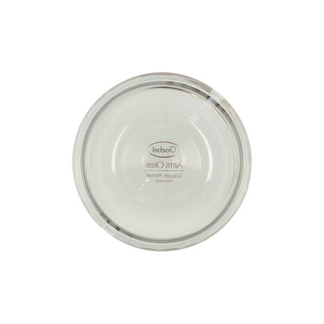 Goebel - Claude Monet | Windlicht / Theelicht Papaverveld | Glas - 10cm - waxinelicht houder - 2 stuks