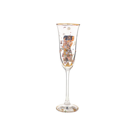 Goebel - Gustav Klimt | Verre &agrave; champagne &laquo;&nbsp;L'Esp&eacute;ra&nbsp;&raquo; | Verre de 24 cm orn&eacute; d'or v&eacute;ritable - 100 ml