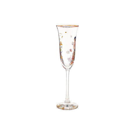Goebel - Gustav Klimt | Verre &agrave; champagne &laquo;&nbsp;L'Esp&eacute;ra&nbsp;&raquo; | Verre de 24 cm orn&eacute; d'or v&eacute;ritable - 100 ml