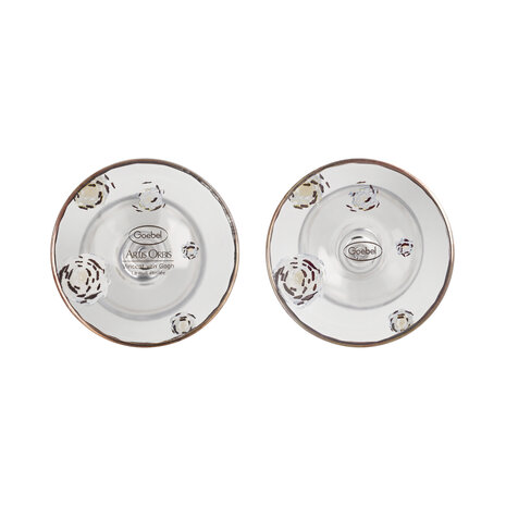 Goebel - Vincent Van Gogh | Coffret de 2 verres &agrave; champagne &laquo; La Nuit &eacute;toil&eacute;e &raquo; | Verre - 23 cm - avec de v&eacute;ritables dorures - 100 ml