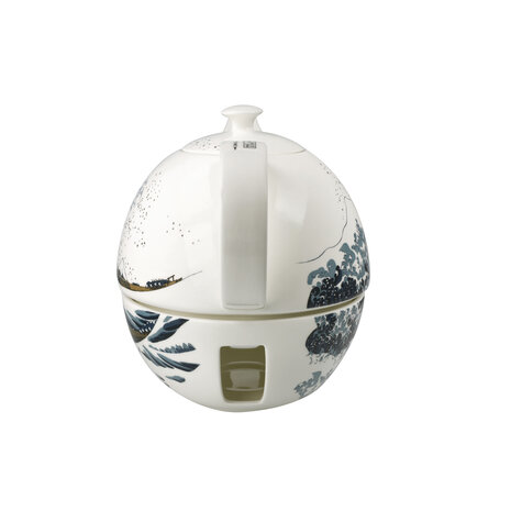 Goebel - Katsushika Hokusai | Theepot met warmer | Porselein - theekan - 1,2L