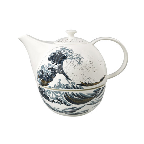 Goebel - Katsushika Hokusai | Theepot met warmer | Porselein - theekan - 1,2L