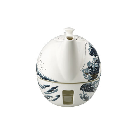 Goebel - Katsushika Hokusai | Theepot met warmer | Porselein - theekan - 1,2L